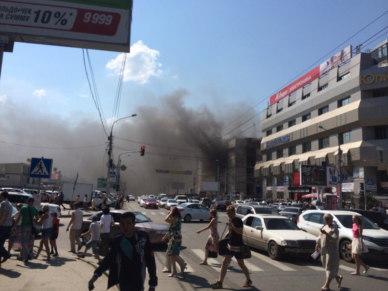 В строящемся ТРЦ «Галерея Новосибирск» произошёл пожар