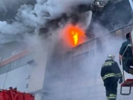 В Барнауле на Шинном заводе произошел пожар