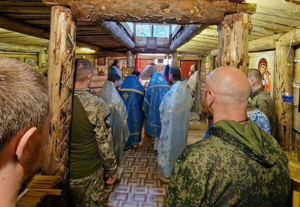 Первый престольный праздник в блиндажном воинском храме в Херсонской области