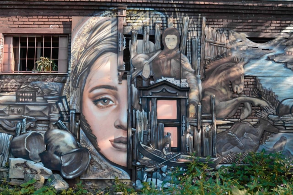 В Сибирском городе Томске появился новый стрит-арт объект
