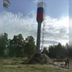 В селе Каменского района установили новую водонапорную башню взамен рухнувшей